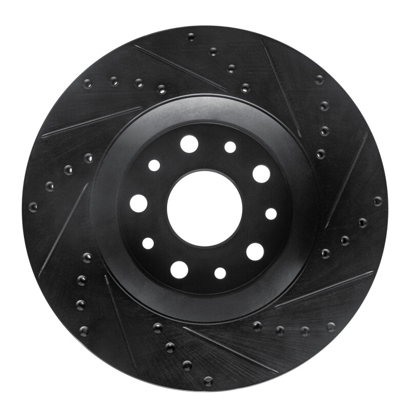 Dodge Sprinter 2500 Brake Rotor (1) - Rear Left - R1 Concepts - Drilled & Slotted - Black - `02-`18